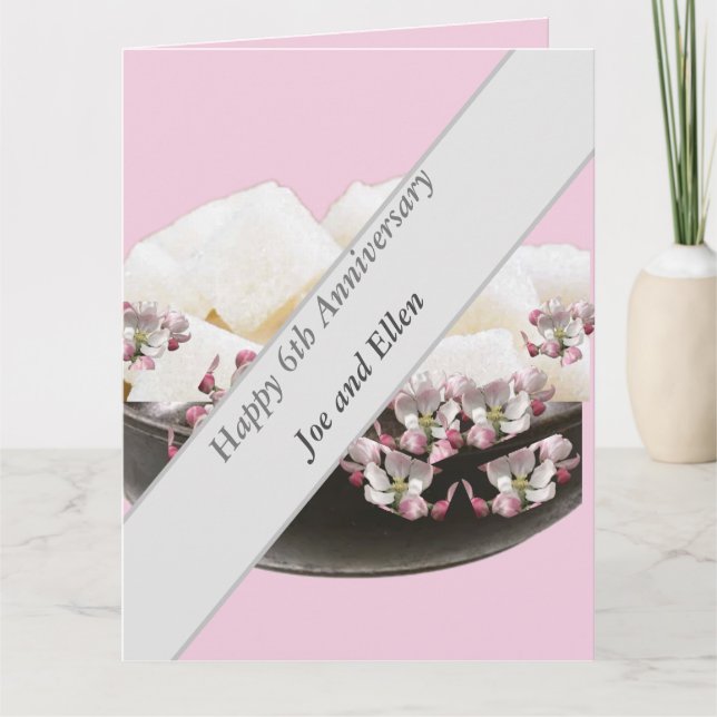 6. Hochzeitstag, Eisen und Zucker Karte (Vorderseite)