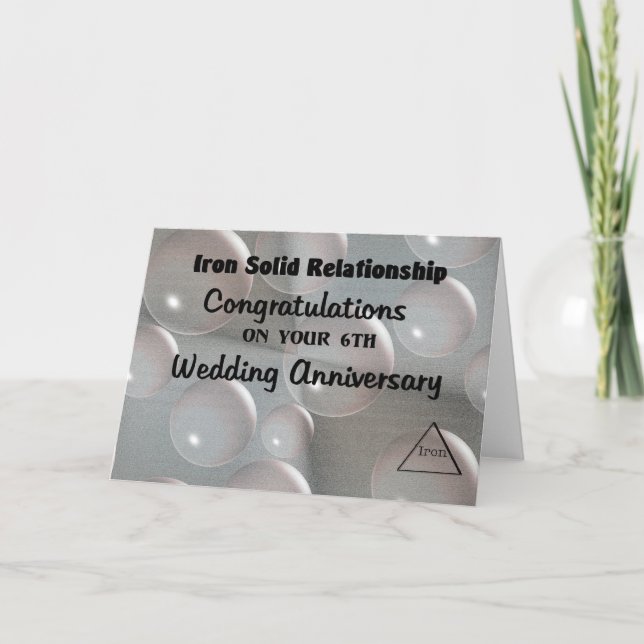 6. Hochzeitstag Karte (Vorderseite)