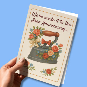 6. Hochzeitstag romantisches Eisen Karte