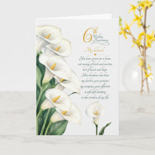 6. Hochzeitstag Sentimentale Calla-Lilie Karte