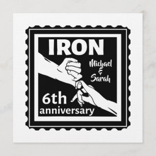 6. Hochzeitstag traditionelles Geschenk Eisen Einladung