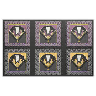 # 6 Ikonische Art-Déco-Lüfterdesign-Panels 20 cm Stoff