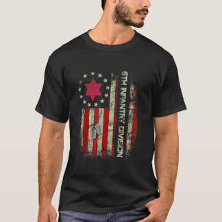 6. Infanterie-Division Veteran USA-Flagge Militär T-Shirt