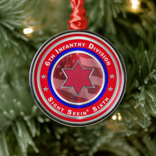 6. Infanterieabteilung Weihnachten halten Ornament Aus Metall