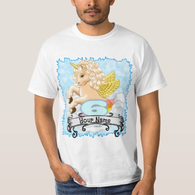 6 Jahre alt Birthday Unicoron Zollbezug T - Shirt (Vorderseite)