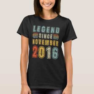 6 Jahre alte Legende seit November 2016 6. Geburts T-Shirt