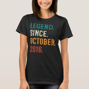 6 Jahre alte Legende seit Oktober 2016 6. Geburtst T-Shirt