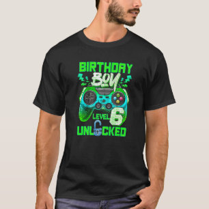 6 Jahre alte Videospiele Gaming Stufe 6 Geburtstag T-Shirt