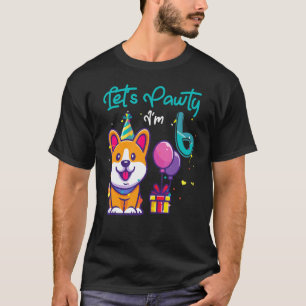 6 Jahre alter Corgi-Hund 6. Geburtstag Lasst uns T-Shirt