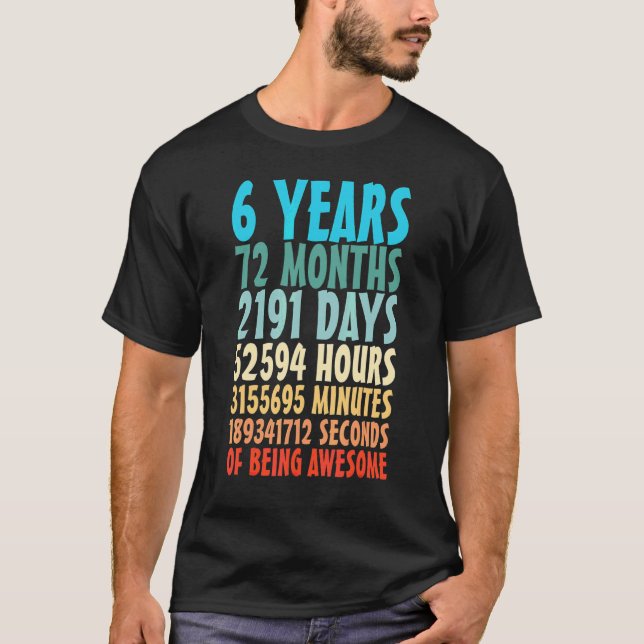 6 Jahre Phantastisch 96 Monate 6. T-Shirt (Vorderseite)