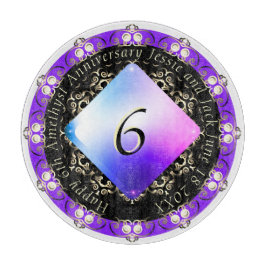 6. Jahrestag der Hochzeit von Amethyst Schneidebrett