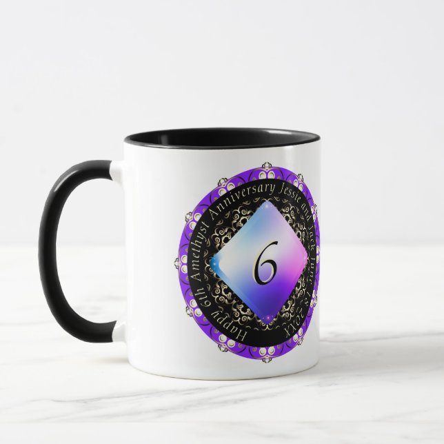 6. Jahrestag der Hochzeit von Amethyst Tasse (Links)