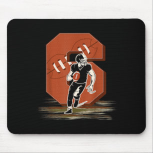 6-jähriger Fußballspieler 6. Fußball Mousepad