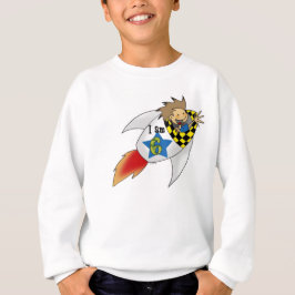 6-jähriger Junge in einer Rakete T-Shirt