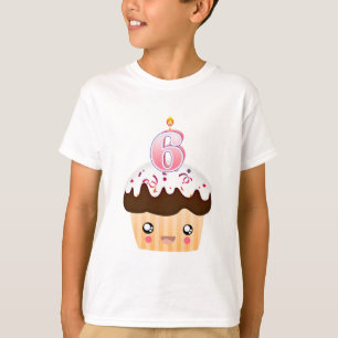 6-jähriger kleiner Kuchen T - Rosa T-Shirt