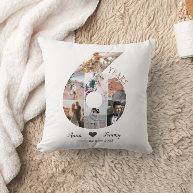6-jähriges Hochzeitstag Kissen (Decke)