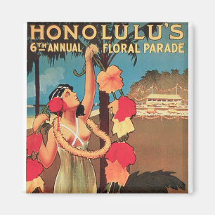 6. jährliche Blumenparade 1911 Honolulus, Hawaii Magnet