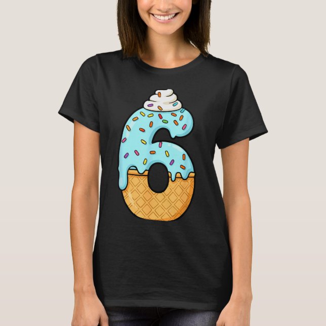 #6 Jersey Uniform Drip Teen Slang, Funny Ice Cream T-Shirt (Vorderseite)