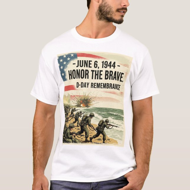 6 juin T-shirt commémoratif du jour J (Devant)