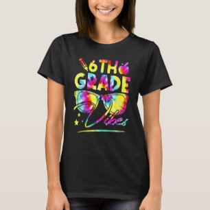 6. Klasse Vibes Retro Zurück zur Schule Regenbogen T-Shirt