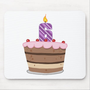 6. Lebensjahr am Geburtstag Mousepad
