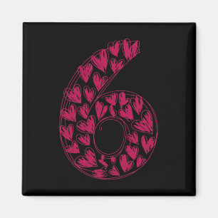 6 Lehrer trendy 6 7 viraler Sketch Herz 67 süße Ma Magnet