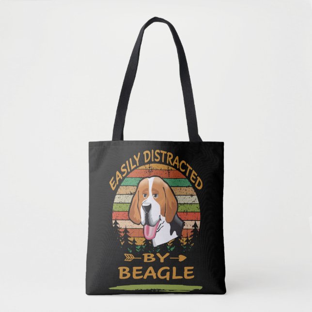 6 Leicht vom Beagle abgelenkt Tasche (Vorderseite)