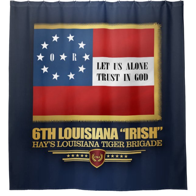 6. Louisiana "Irish" Infanterie Duschvorhang (Vorderseite)