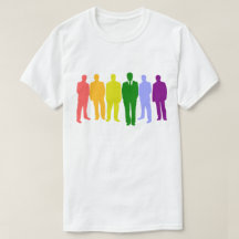 6 MÄNNER IN DEN FARBEN DER GAY FLAG