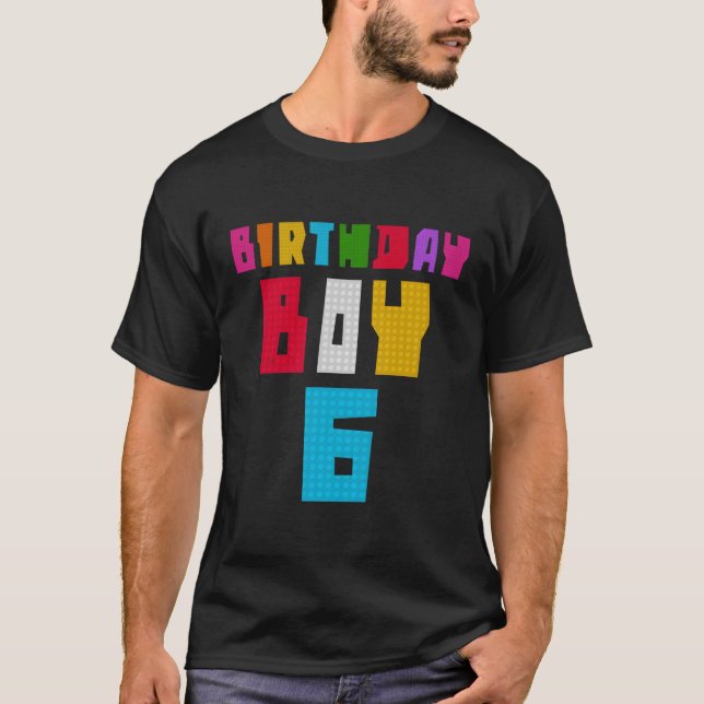 6 Master Builder Block-Gebäude T-Shirt (Vorderseite)
