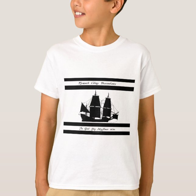 6 mayflower Nachkommen T-Shirt (Vorderseite)