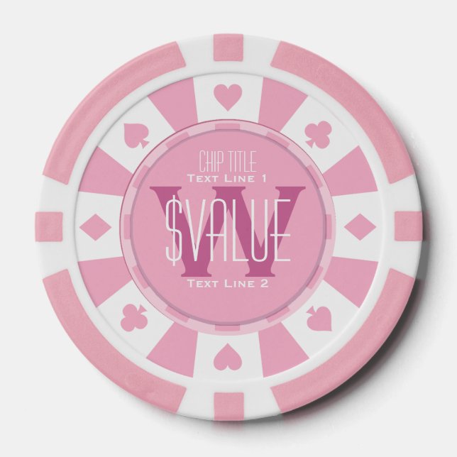6 Möglichkeiten zur Personalisierung Ihres klassis Pokerchips (Vorderseite)