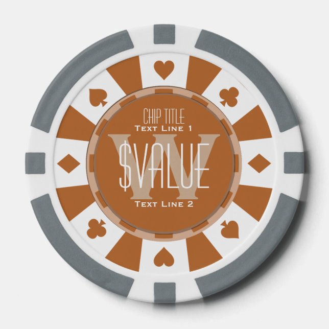6 Möglichkeiten zur Personalisierung Ihres klassis Pokerchips (Vorderseite)