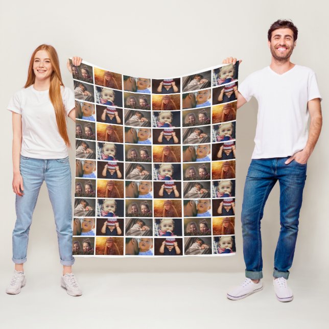 6 Muster für das Foto der FotoCollage Family Fleecedecke (Beispiel)