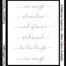 6 Nom personnalisé/Mot Élégant Calligraphie Script