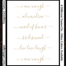 6 Nom personnalisé/Mot Élégant Calligraphie Script