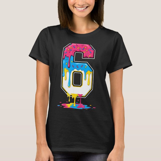 6 Number Seven Team Srts Ice Cream Drip Matching V T-Shirt (Vorderseite)