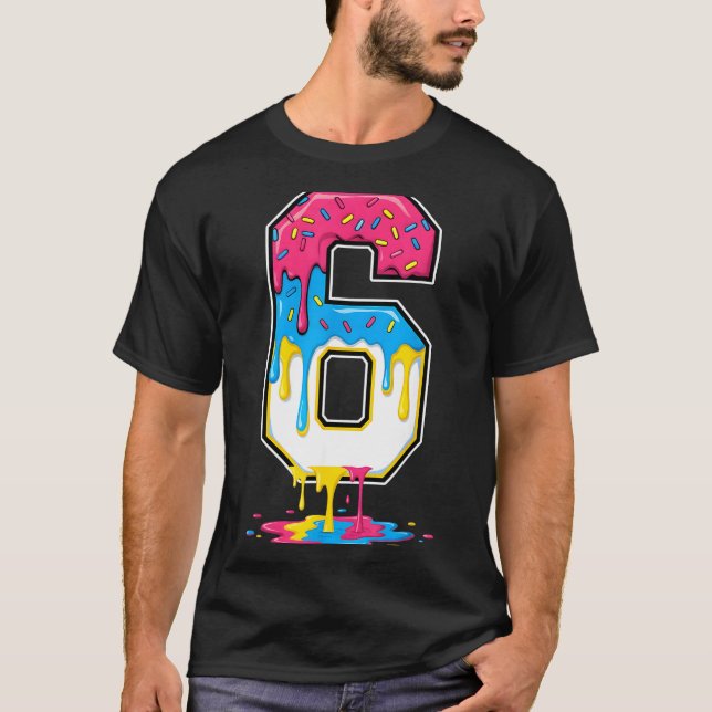 6 Number Seven Team Srts Ice Cream Drip Matching V T-Shirt (Vorderseite)