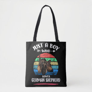 6 Nur ein Junge, der deutschen Hirten Vintag Liebe Tasche