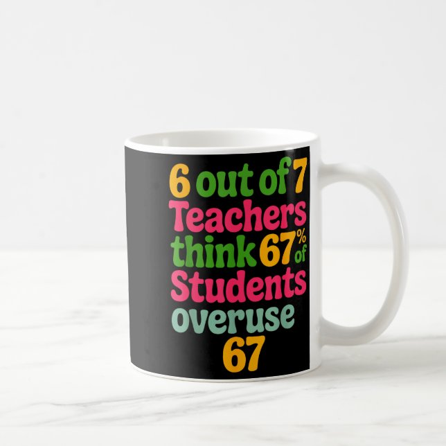 6 Out Of 7 Teachers Think 67% Of Students Overuse  Kaffeetasse (Rechts)