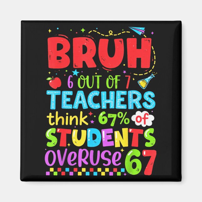 6 Out Of 7 Teachers Think 67% Of Students Overuse  Magnet (Vorne)