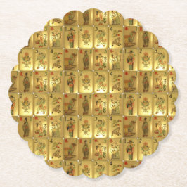 6 PapierUntersetzer - Multi-mit Ziegeln gedeckte Untersetzer