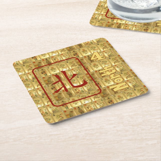 6 PapierUntersetzer - Nordwind Rechteckiger Pappuntersetzer (angewinkelt)