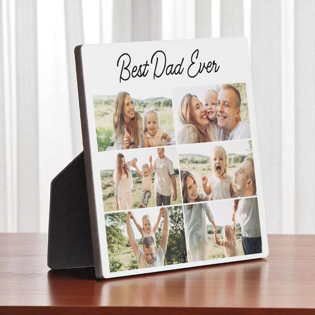 6 Photo Collage Best Dad Ever Father's Day   Fotoplatte (Von Creator hochgeladen)