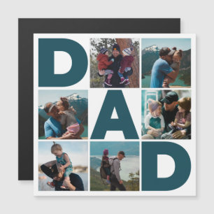 6 Photo Collage Papa Carte magnétique