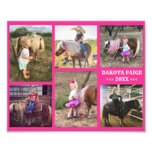 6 Photo Collage Poster Imprimer - Famille Enfants 