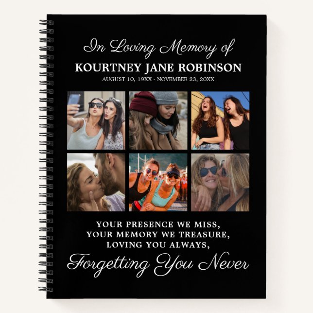 6 Photo En Mémoire Amoureuse Livre D'Invités (Devant)
