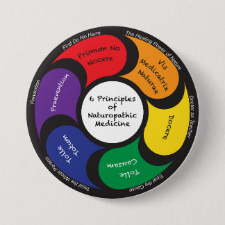 6 Prinzipien von Naturopathic Medizin - Knopf Button