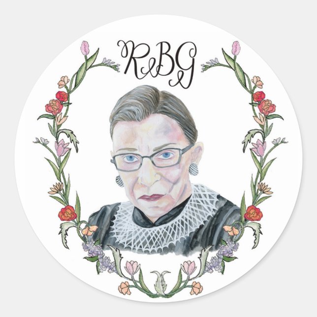 6 RBG-Aufkleber Runder Aufkleber (Vorderseite)