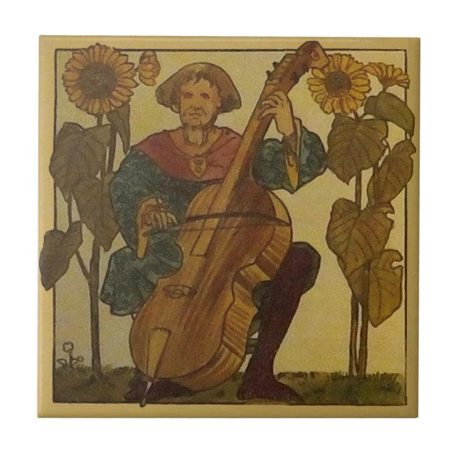 #6 Repro Copeland Medieval Minstrels Music Theme Fliese (Vorderseite)